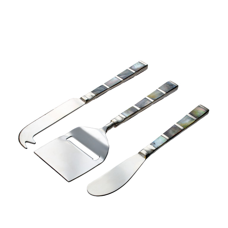 ABALON CHEESE KNIVES (SET OF 3) | ENTERTAINING