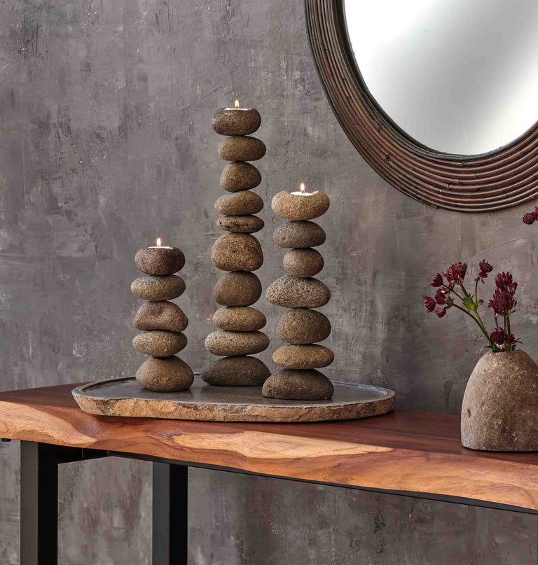 PEBBLESTACK CANDLEHOLDER  | OBJECTS