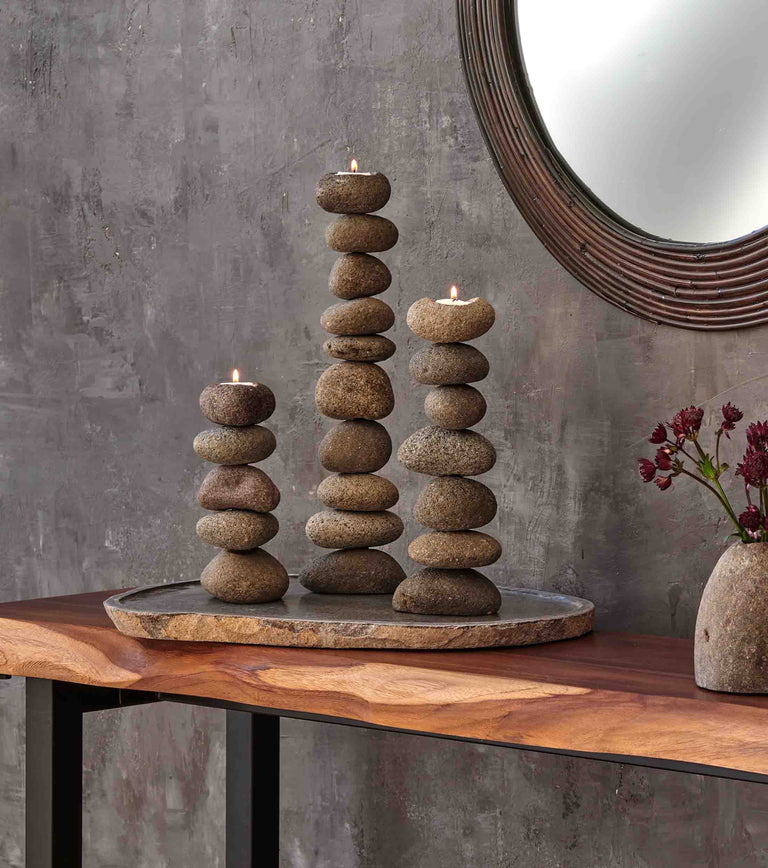 PEBBLESTACK CANDLEHOLDER  | OBJECTS