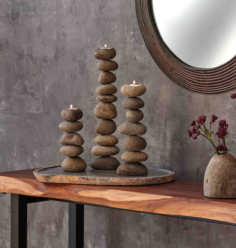 PEBBLESTACK CANDLEHOLDER  | OBJECTS
