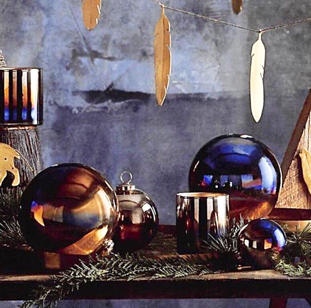 MERCURY GLASS ORNAMENTS
