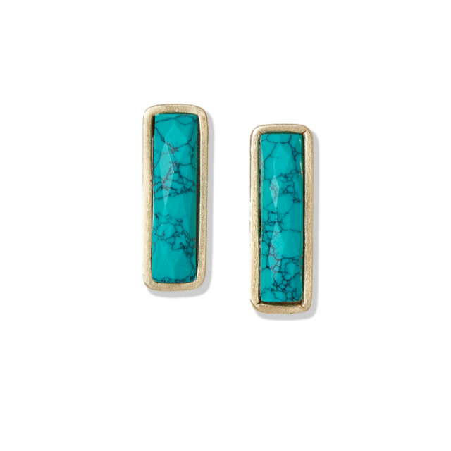 TURQUOISE POST EARRINGS| JEWELRY