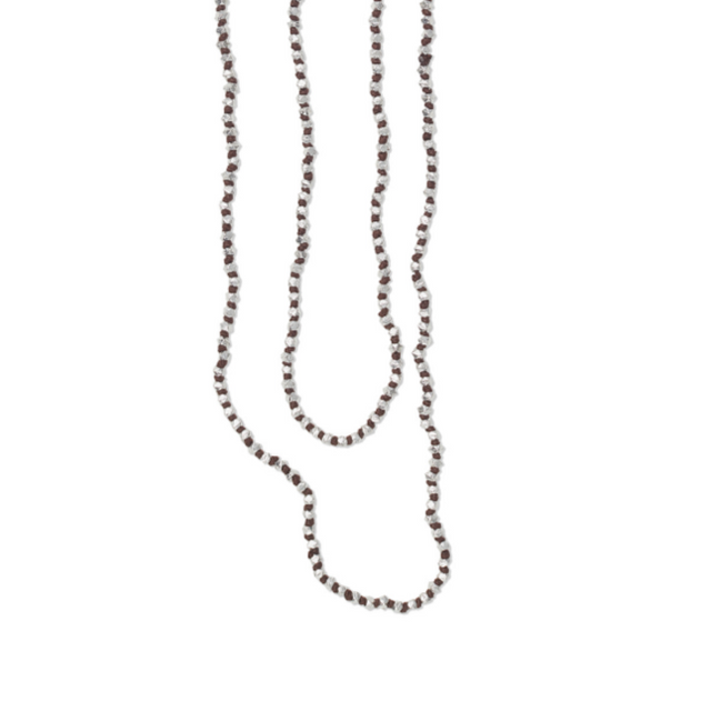SILVER BEADED NECKLACE | JEWELRY