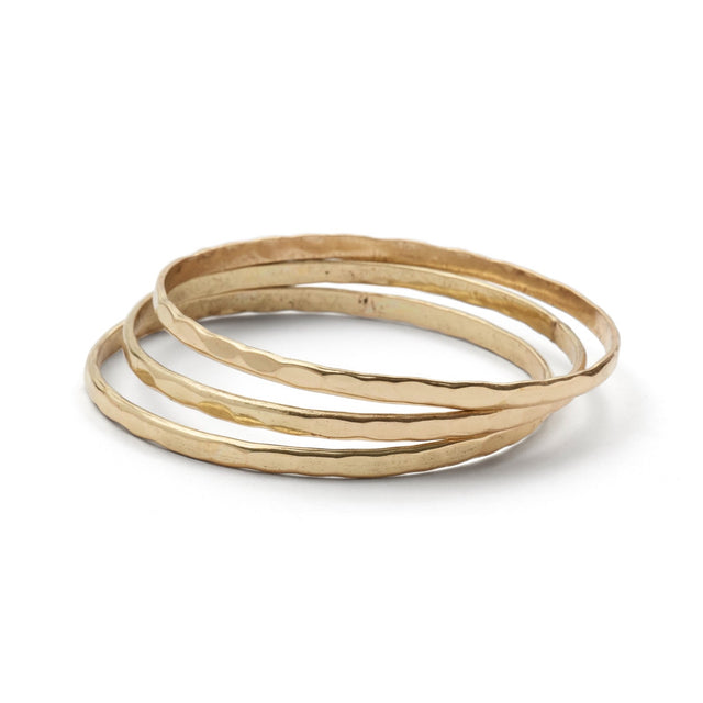 CHISELED BANGLES SET OF 3| JEWELRY