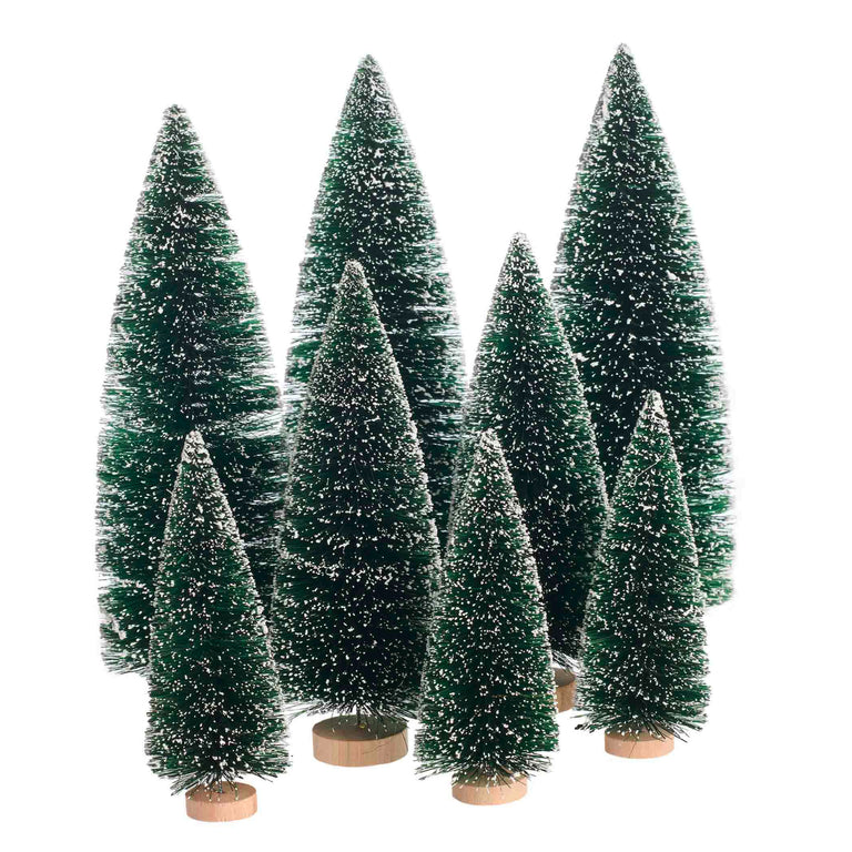 YUKON TREE-ASST (SET OF 8)-GRN/SNOW | HOLIDAY