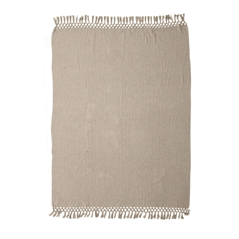 HEATHER COTTON TASSELED THROW | THROWS