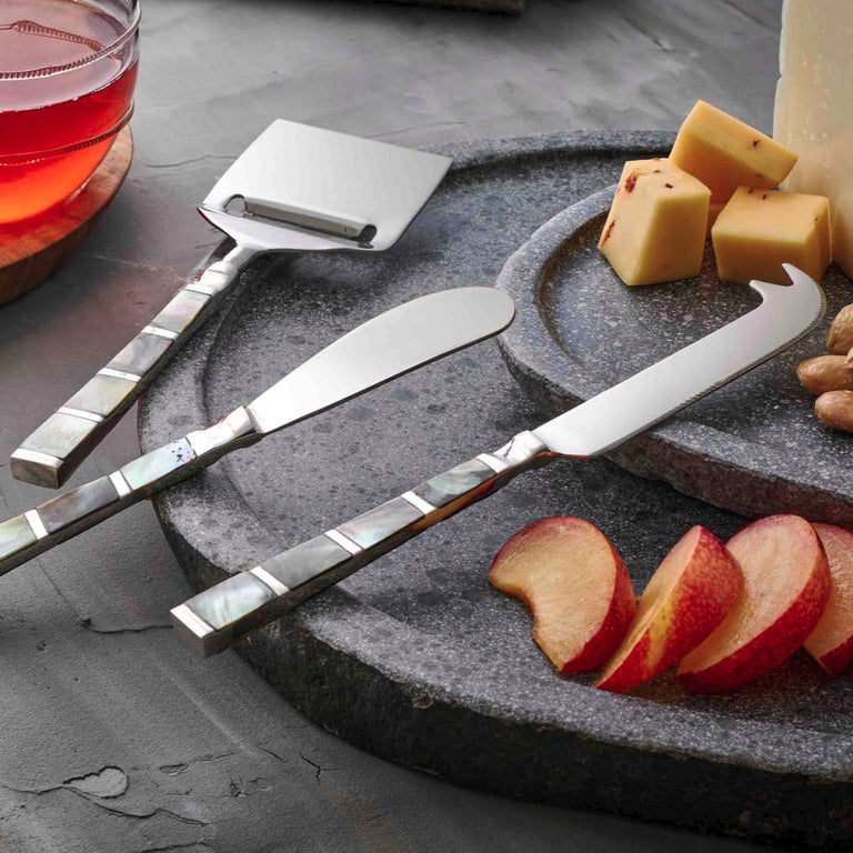 ABALON CHEESE KNIVES (SET OF 3) | ENTERTAINING