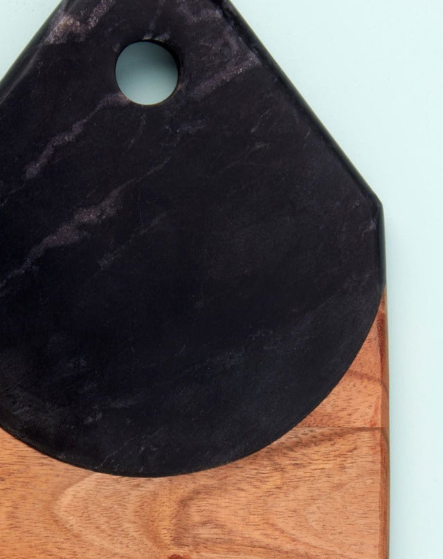 BLACK MARBLE & ACACIA SERVING BOARD | BOARD