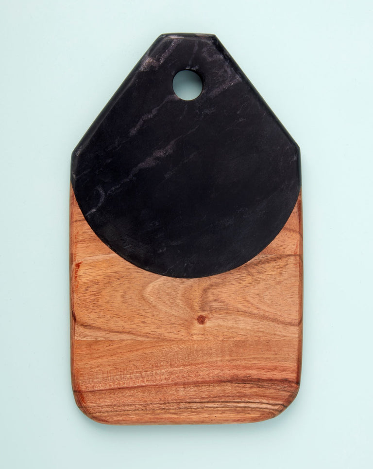 BLACK MARBLE & ACACIA SERVING BOARD | BOARD