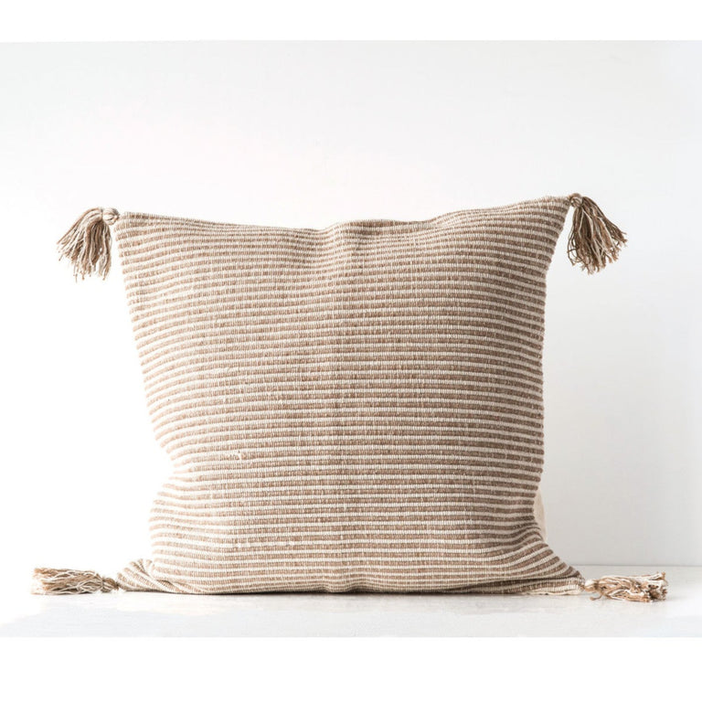 STRIPED PILLOW WITH TASSELS | PILLOWS