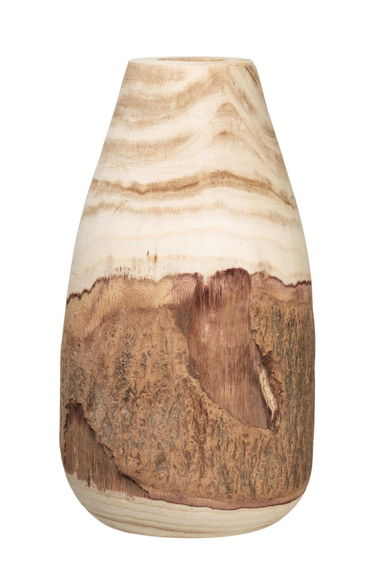PAULOWNIA WOOD VASE WITH LIVE EDGE | VASES