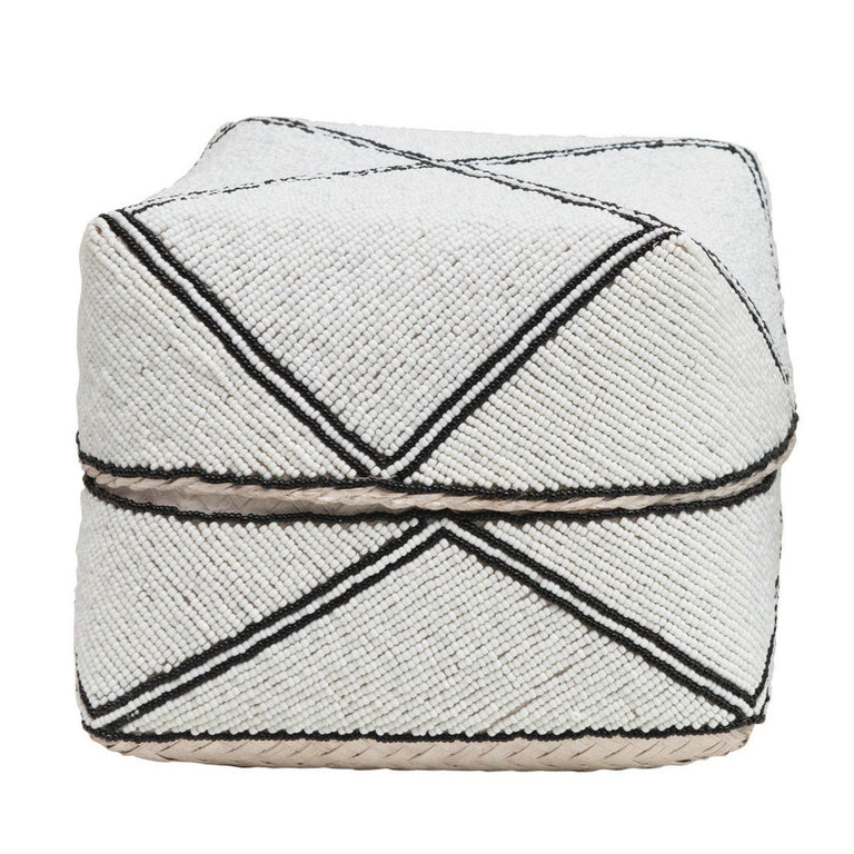 HAND-BEADED BAMBOO LIDDED CONTAINERS | STORAGE