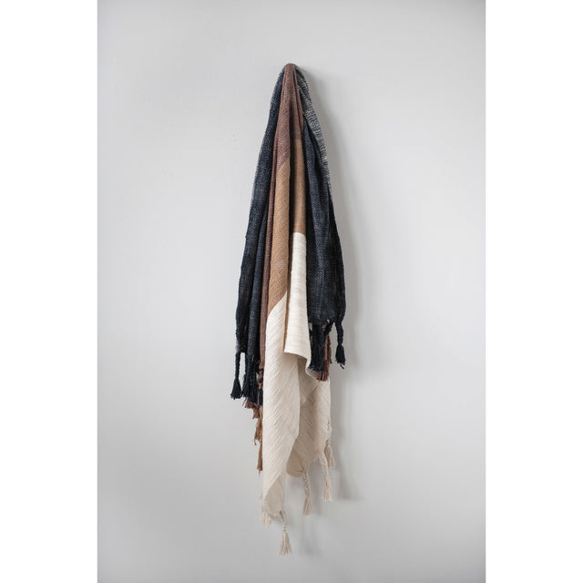 AUTUMN STRIPE WOVEN COTTON THROW | THROWS