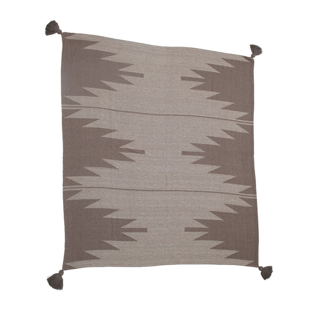 SEPIA AZTEC LINE WOVEN THROW | THROWS