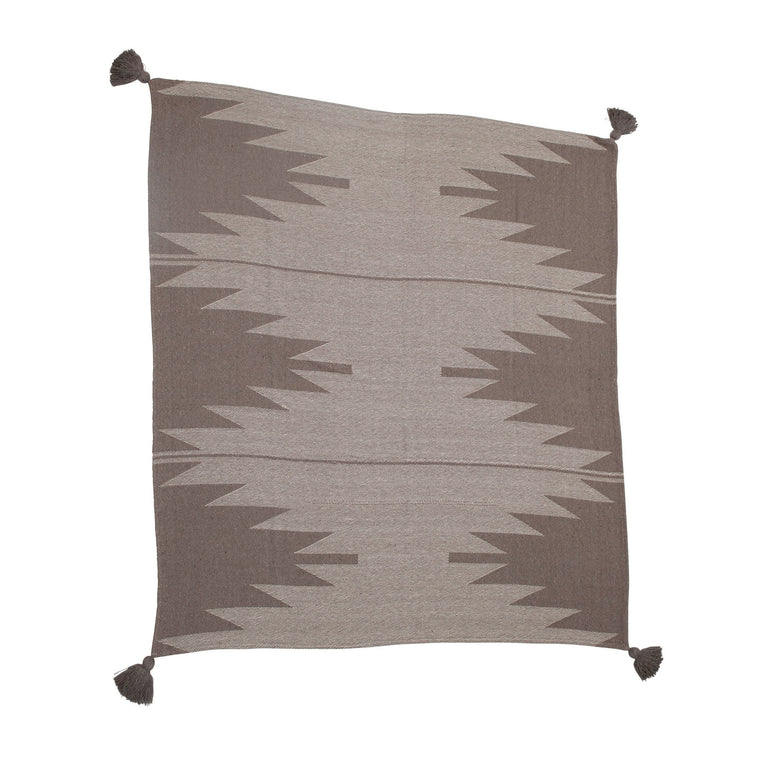 SEPIA AZTEC LINE WOVEN THROW | THROWS