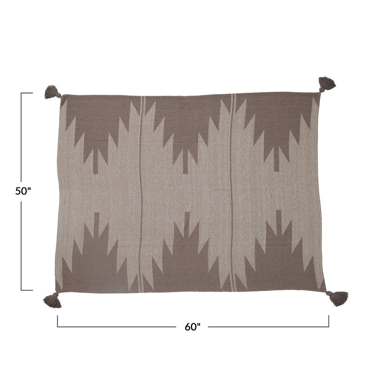 SEPIA AZTEC LINE WOVEN THROW | THROWS