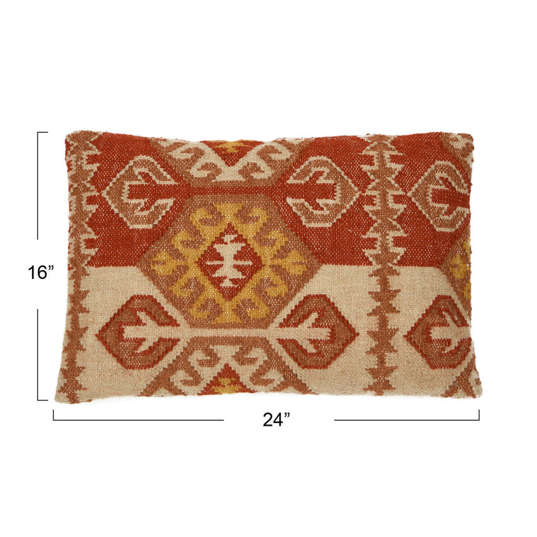 SUNSET IKAT WOOL KILIM LUMBAR PILLOW | PILLOWS