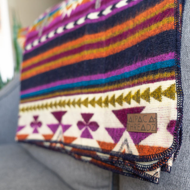 ALPACA BLACK CHAKANA (ECUADOR) | THROWS