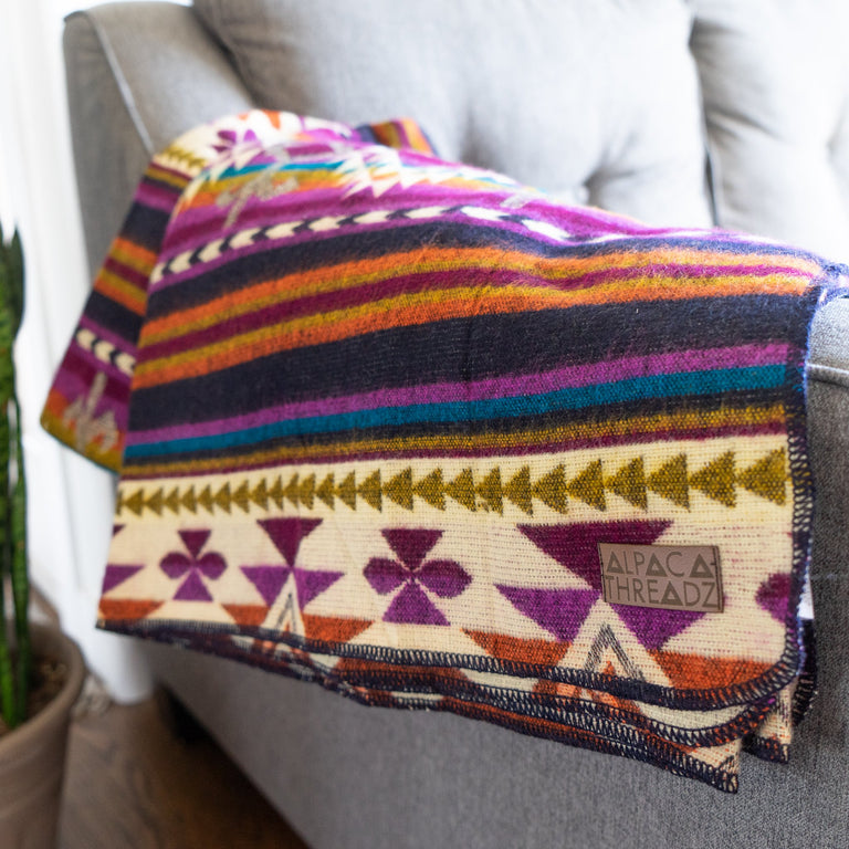 ALPACA BLACK CHAKANA (ECUADOR) | THROWS