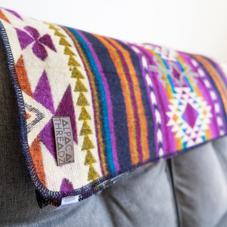ALPACA BLACK CHAKANA (ECUADOR) | THROWS