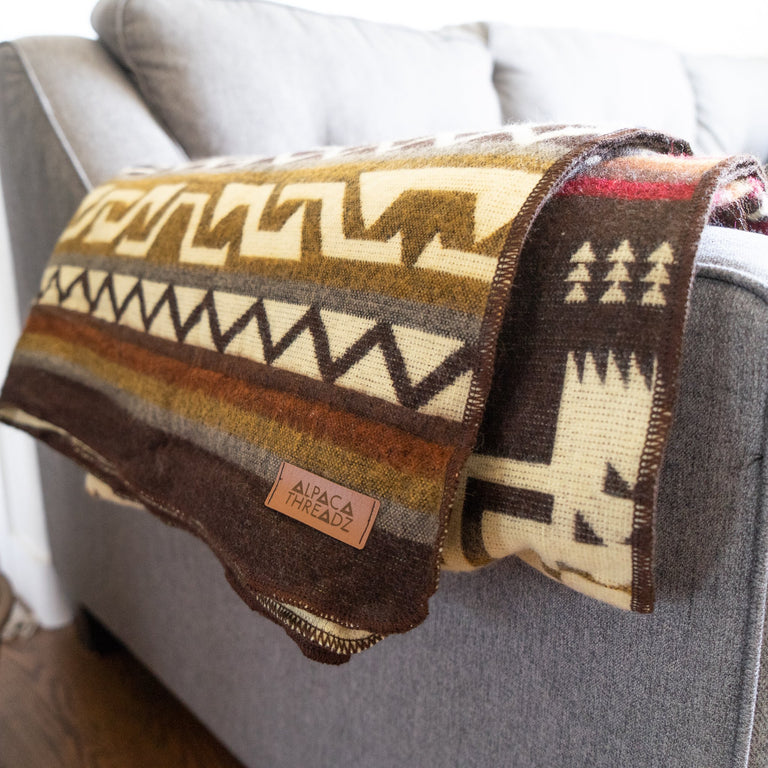 ALPACA BLACK CHAKANA (ECUADOR) | THROWS