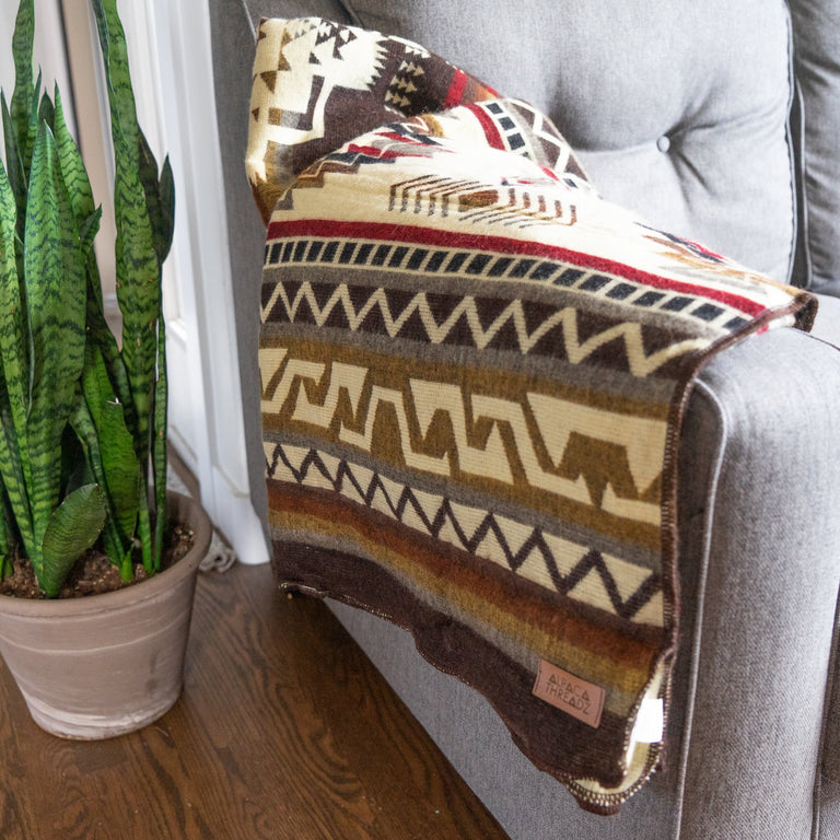 ALPACA BLACK CHAKANA (ECUADOR) | THROWS