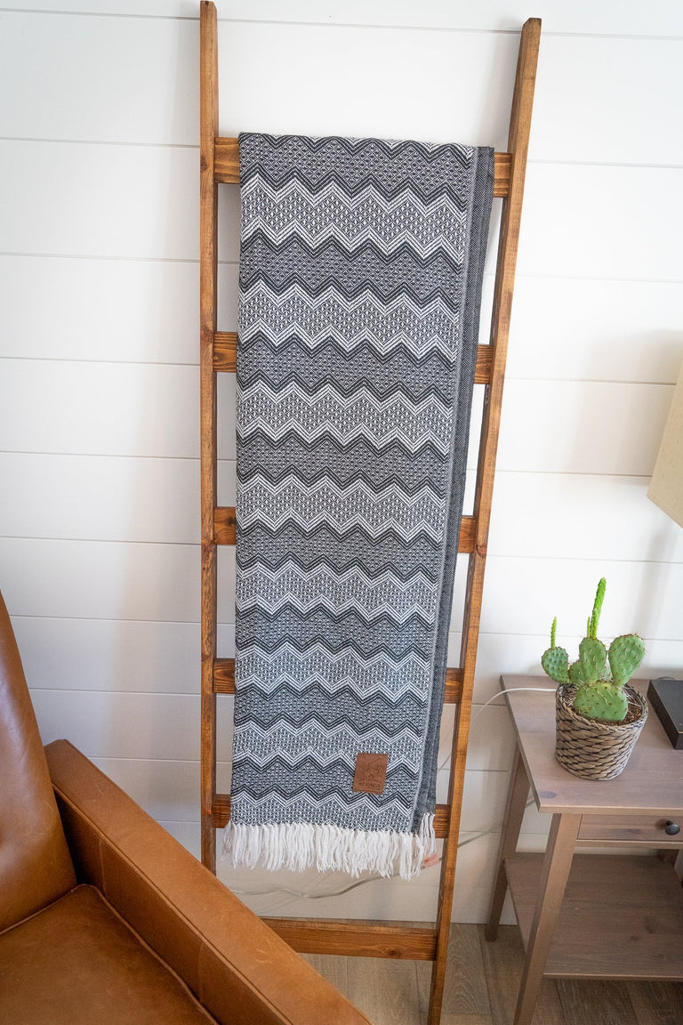 ALPACA BLACK CHAKANA (ECUADOR) | THROWS