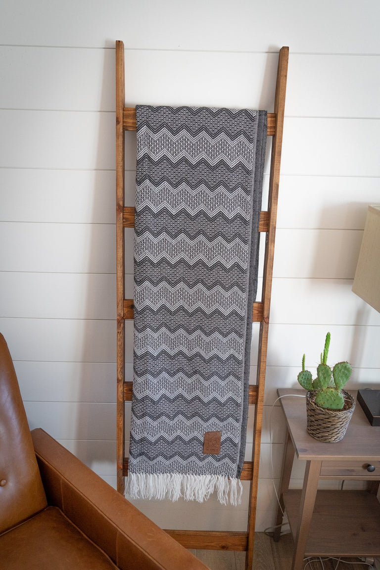 ALPACA BLACK CHAKANA (ECUADOR) | THROWS