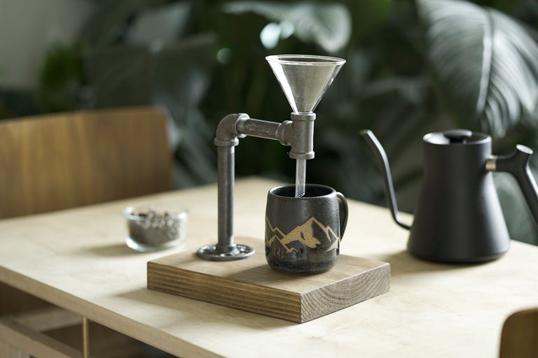 Industrial Pour Over Coffee Maker by Iron Roots Designs | made in Berkeley, CA
