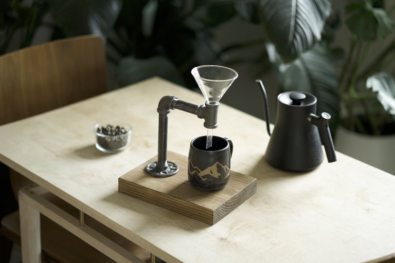 Industrial Pour Over Coffee Maker by Iron Roots Designs | made in Berkeley, CA