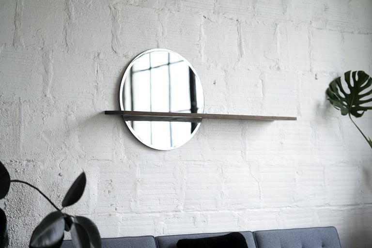 Floating Mirror Hardwood Shelf - Large by Iron Roots Designs | made in Berkeley, CA