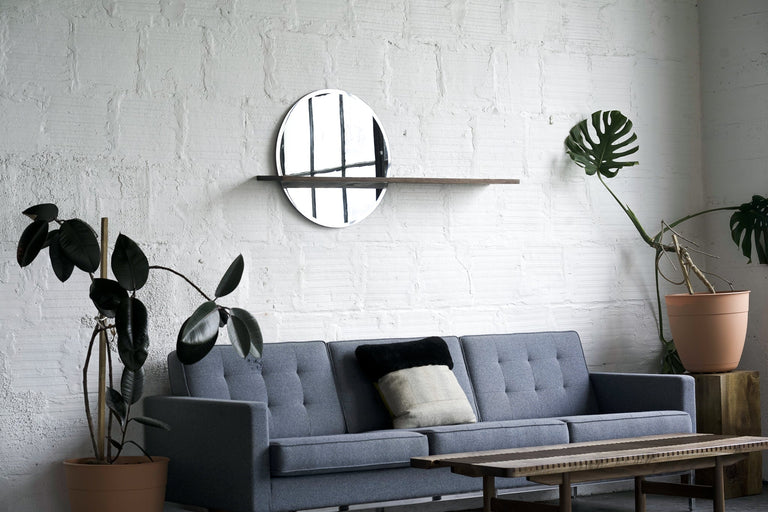 Floating Mirror Hardwood Shelf - Large by Iron Roots Designs | made in Berkeley, CA