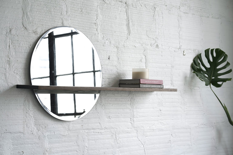Floating Mirror Hardwood Shelf - Large by Iron Roots Designs | made in Berkeley, CA
