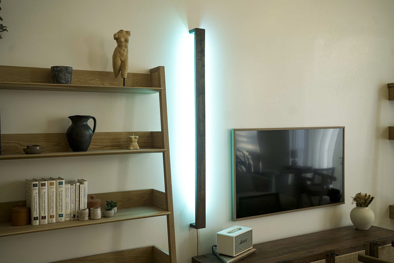 Wooden LED Wall Light by Iron Roots Designs | made in Berkeley, CA