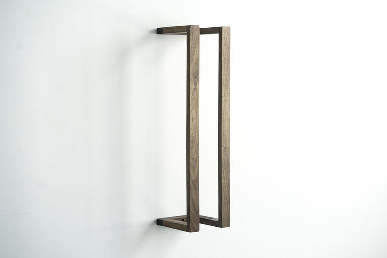 Minimalist Hardwood Paper Towel Wall Rack by Iron Roots Designs | made in Berkeley, CA