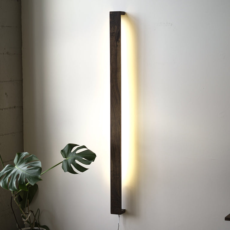 Wooden LED Wall Light by Iron Roots Designs | made in Berkeley, CA