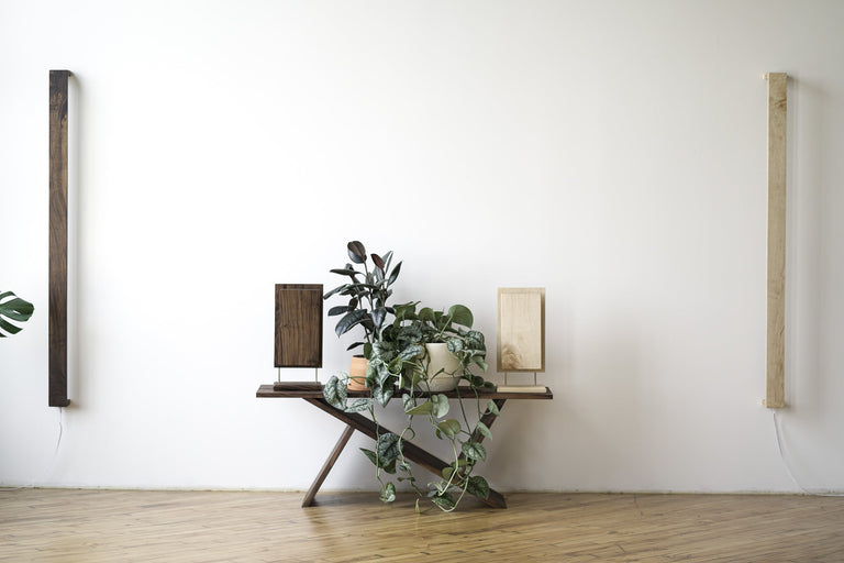Wooden LED Wall Light by Iron Roots Designs | made in Berkeley, CA
