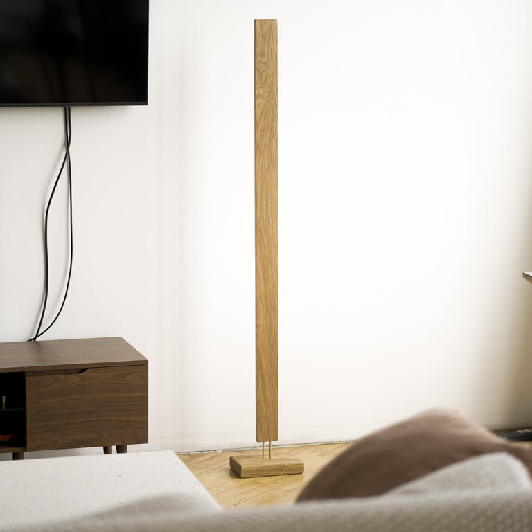 Hardwood LED Color Floor Lamp by Iron Roots Designs | made in Berkeley, CA
