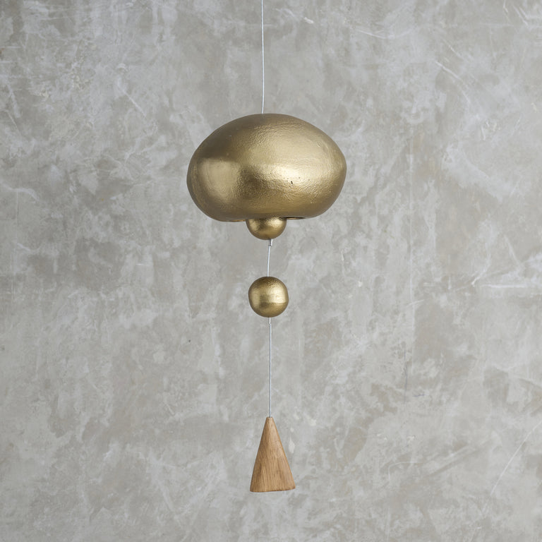 ANTIQUE BRASS HANGING BELL