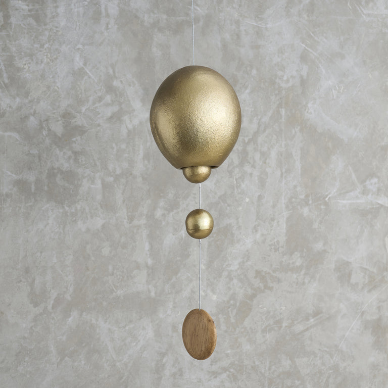 ANTIQUE BRASS HANGING BELL