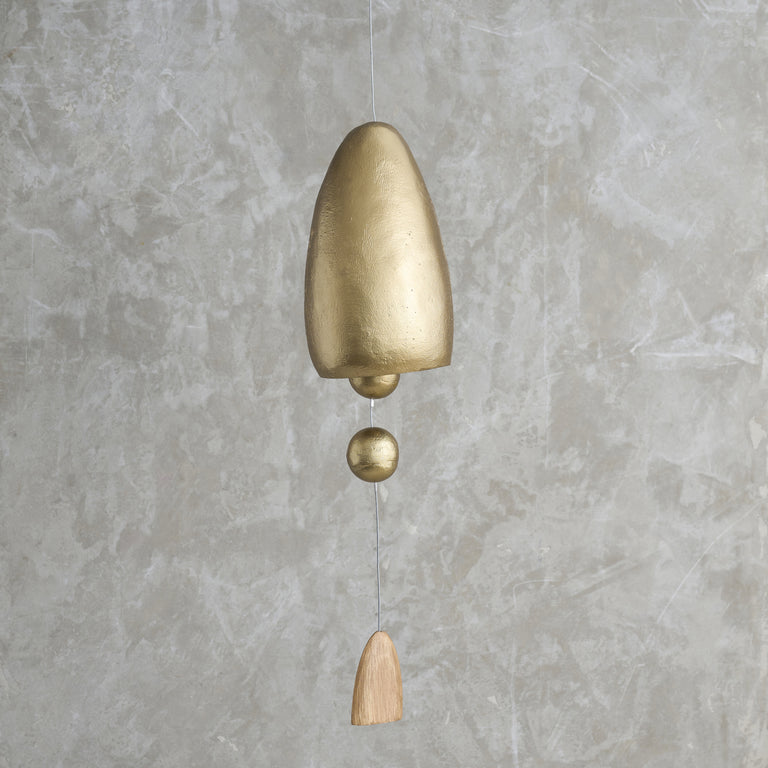 ANTIQUE BRASS HANGING BELL