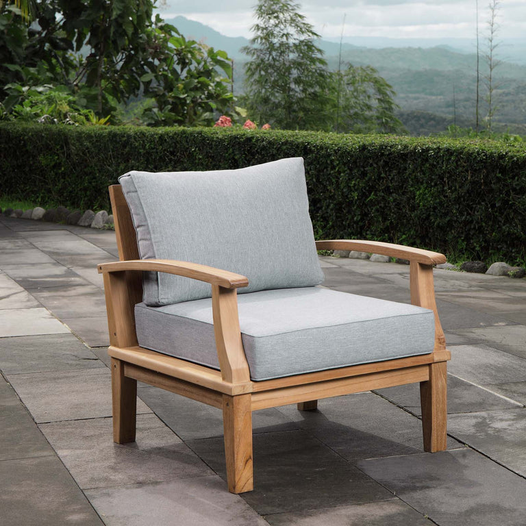 MARINA OUTDOOR PATIO TEAK ARMCHAIR