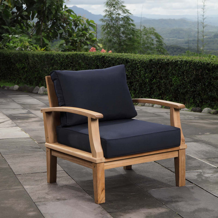 MARINA OUTDOOR PATIO TEAK ARMCHAIR