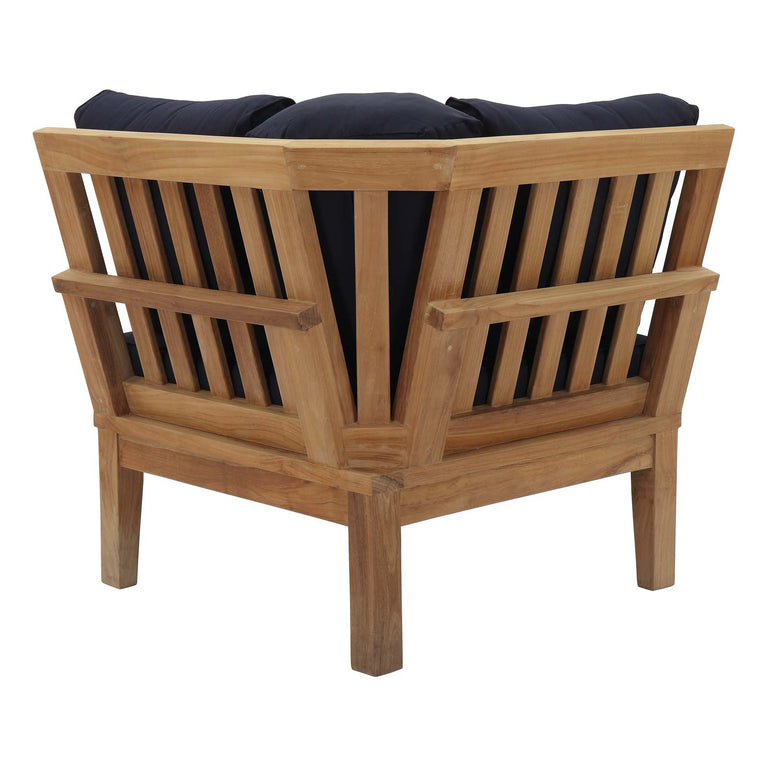 MARINA OUTDOOR PATIO TEAK CORNER SOFA