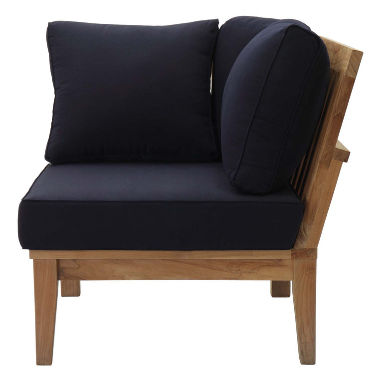 MARINA OUTDOOR PATIO TEAK CORNER SOFA