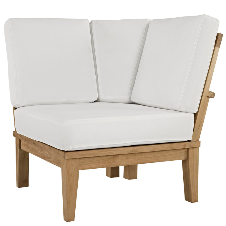 MARINA OUTDOOR PATIO TEAK CORNER SOFA