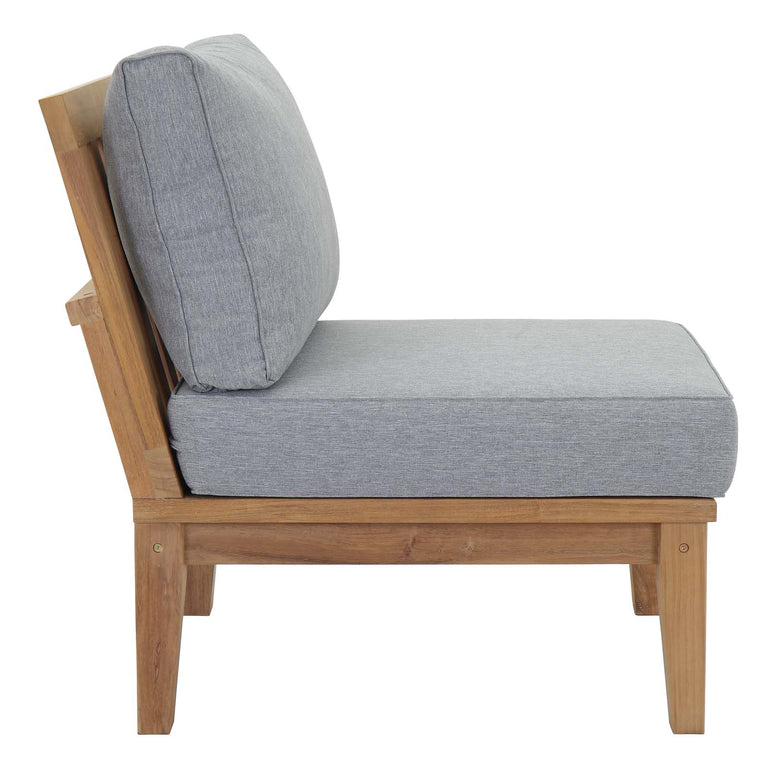 MARINA ARMLESS OUTDOOR PATIO TEAK SOFA
