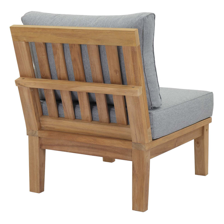 MARINA ARMLESS OUTDOOR PATIO TEAK SOFA