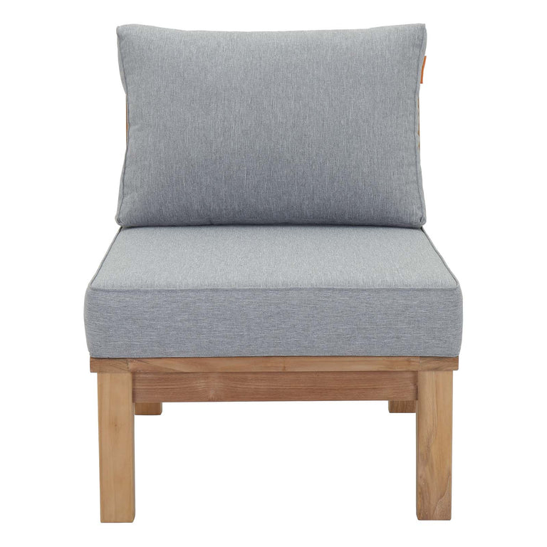 MARINA ARMLESS OUTDOOR PATIO TEAK SOFA