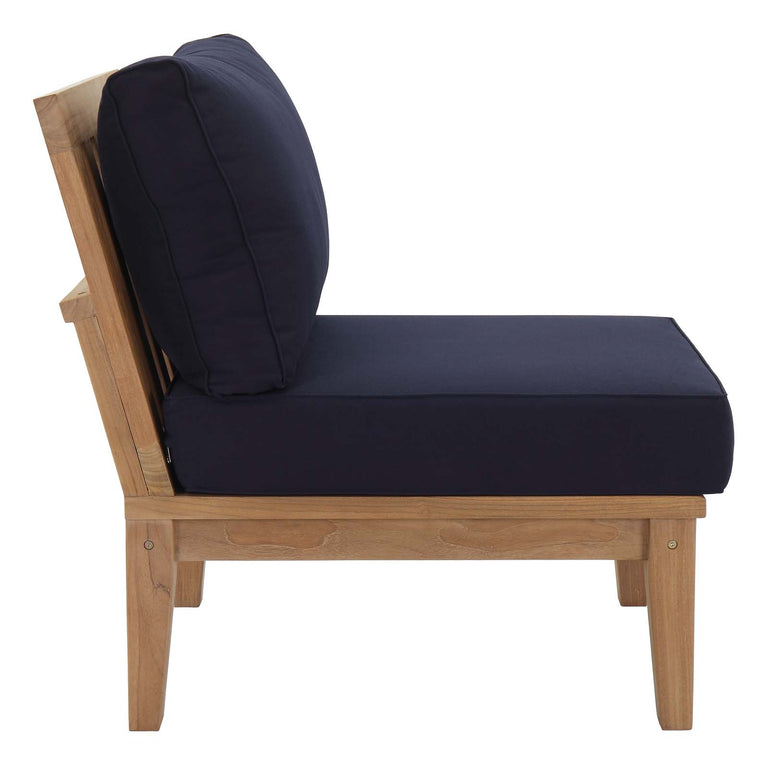 MARINA ARMLESS OUTDOOR PATIO TEAK SOFA